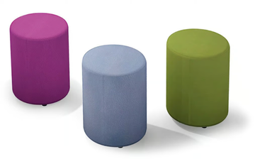 BIRILLO - Round Eco-leather pouf with fire retardant padding by FIT INTERIORS - view 3